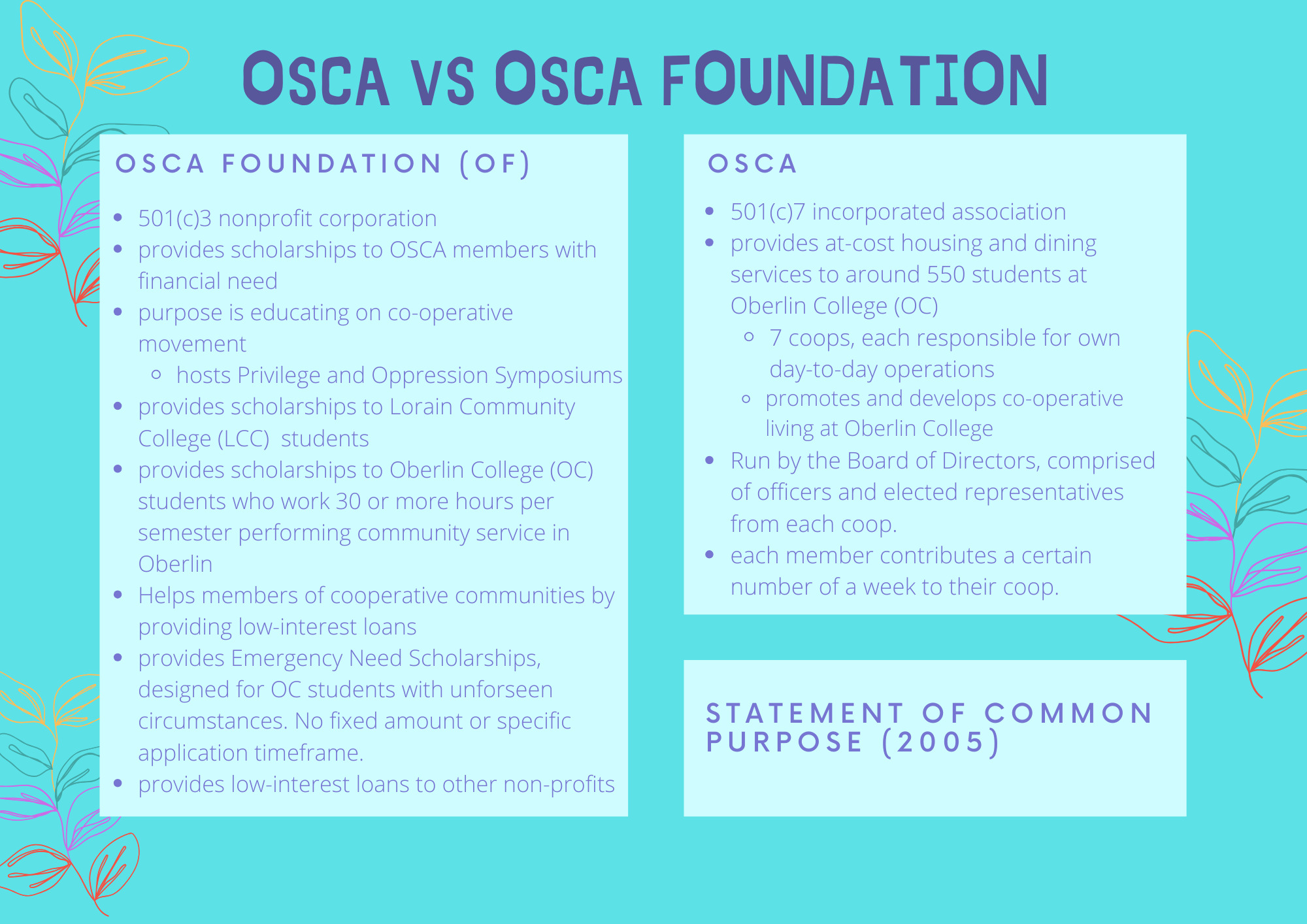 OSCA vs. OSCA Foundation — training deck
