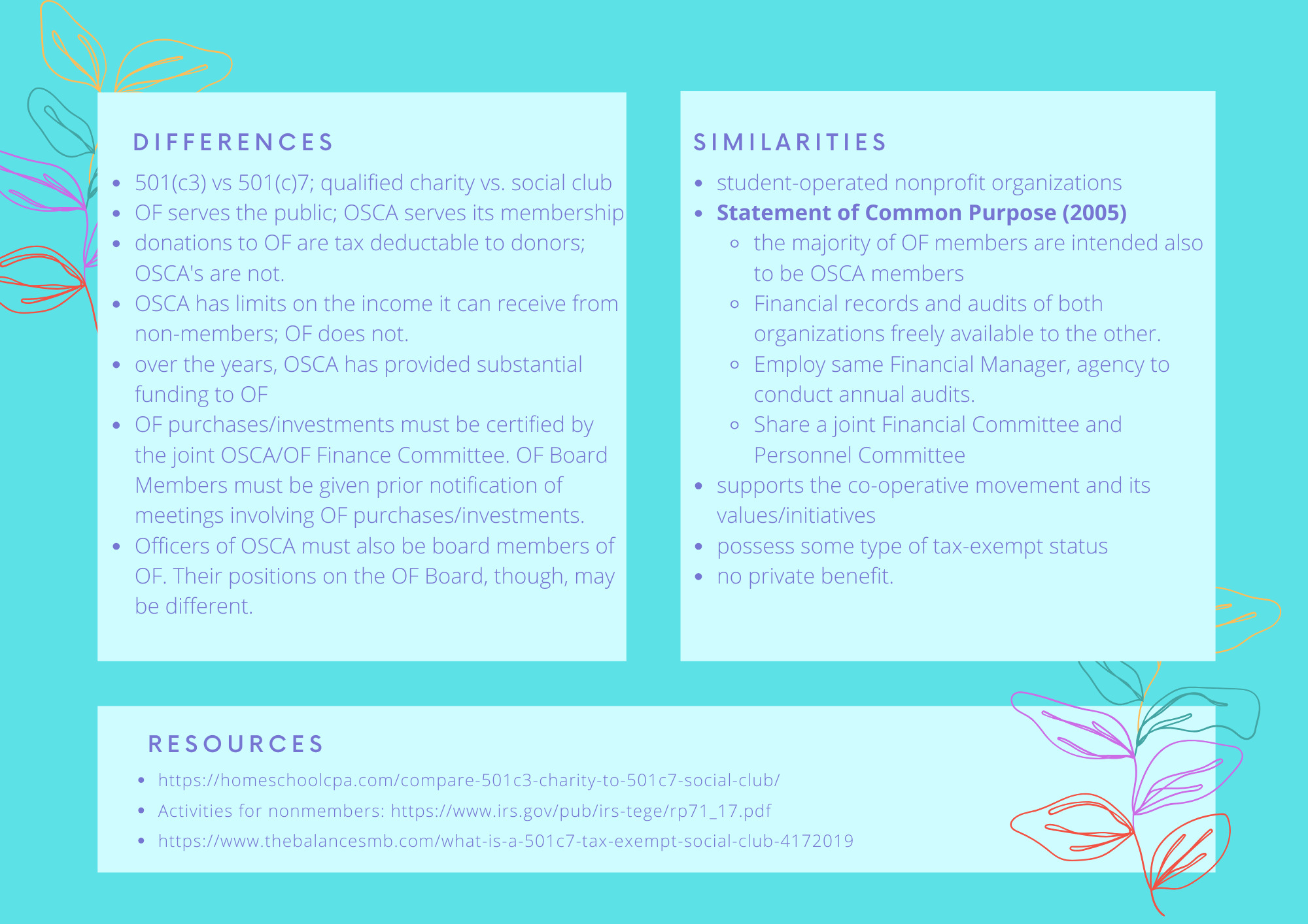 OSCA vs. OSCA Foundation — training deck